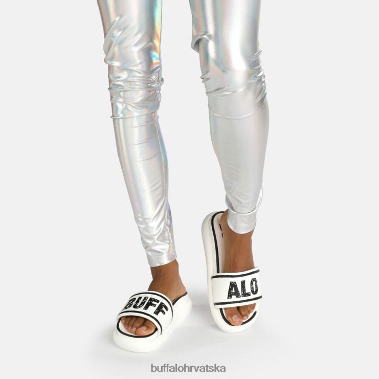 bijelo crno Buffalo rey slide vegan |slajdova TDD6T874
